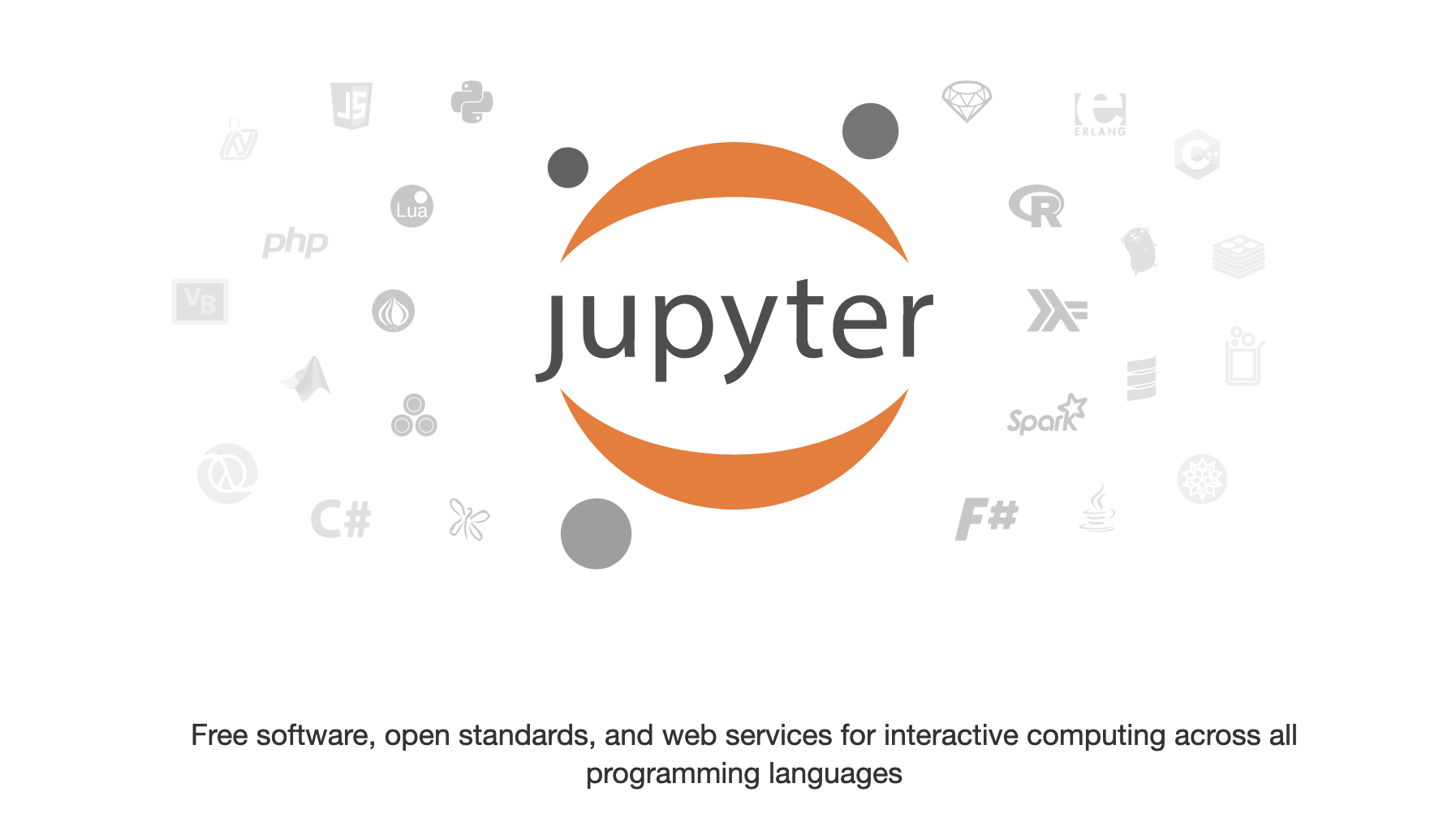 Screenshot of the Jupyter website